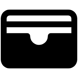 Cardholder Fill Icon from Phosphor Fill Set