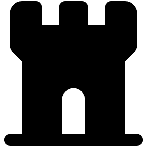 Castle Turret Fill Icon from Phosphor Fill Set