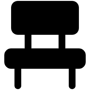 Chair Fill Icon from Phosphor Fill Set