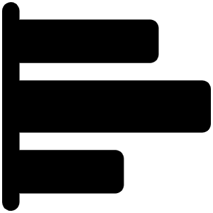 Chart Bar Horizontal Fill Icon from Phosphor Fill Set