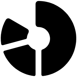 Chart Donut Fill Icon from Phosphor Fill Set