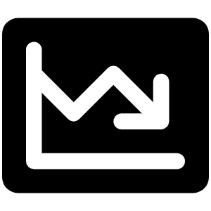 Chart Line Down Fill Icon from Phosphor Fill Set
