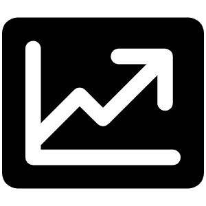 Chart Line Up Fill Icon from Phosphor Fill Set