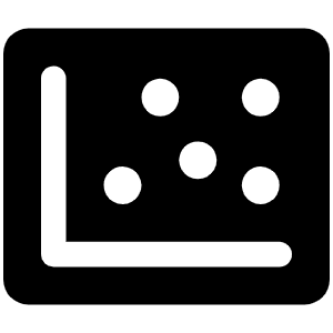Chart Scatter Fill Icon from Phosphor Fill Set