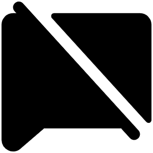 Chat Slash Fill Icon from Phosphor Fill Set