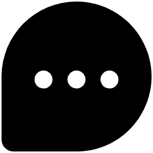 Chat Teardrop Dots Fill Icon from Phosphor Fill Set