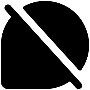 Chat Teardrop Slash Fill Icon from Phosphor Fill Set
