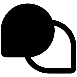 Chats Teardrop Fill Icon from Phosphor Fill Set