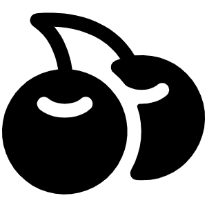 Cherries Fill Icon from Phosphor Fill Set