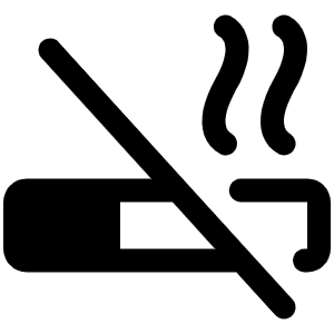 Cigarette Slash Fill Icon from Phosphor Fill Set