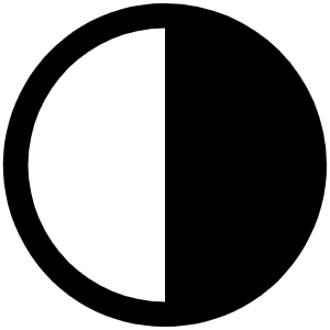 Circle Half Fill Icon from Phosphor Fill Set