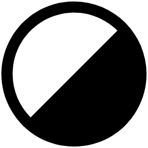 Circle Half Tilt Fill Icon from Phosphor Fill Set