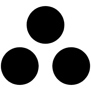 Circles Three Fill Icon from Phosphor Fill Set