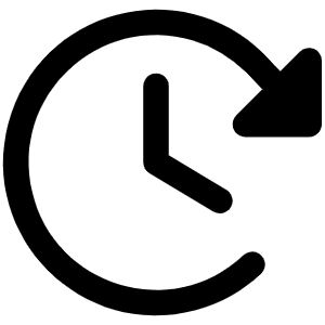Clock Clockwise Fill Icon from Phosphor Fill Set