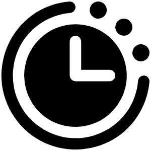 Clock Countdown Fill Icon from Phosphor Fill Set