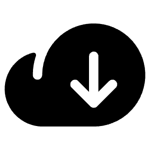Cloud Arrow Down Fill Icon from Phosphor Fill Set