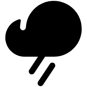 Cloud Rain Fill Icon from Phosphor Fill Set