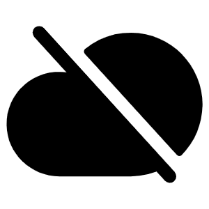 Cloud Slash Fill Icon from Phosphor Fill Set