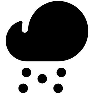 Cloud Snow Fill Icon from Phosphor Fill Set