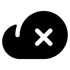 Cloud X Fill Icon from Phosphor Fill Set