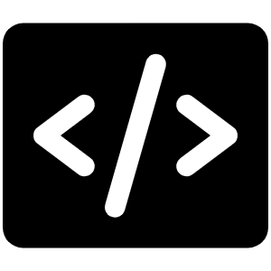 Code Fill Icon from Phosphor Fill Set