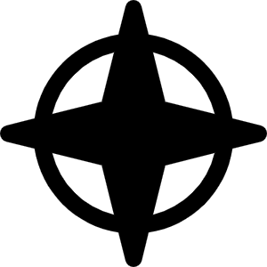 Compass Rose Fill Icon from Phosphor Fill Set