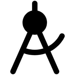 Compass Tool Fill Icon from Phosphor Fill Set