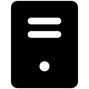 Computer Tower Fill Icon from Phosphor Fill Set