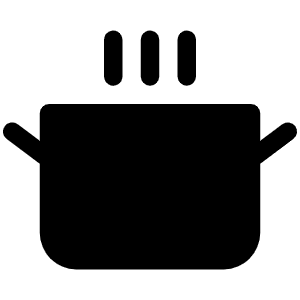 Cooking Pot Fill Icon from Phosphor Fill Set