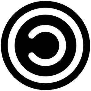 Copyleft Fill Icon from Phosphor Fill Set