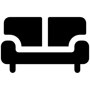 Couch Fill Icon from Phosphor Fill Set