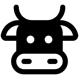 Cow Fill Icon from Phosphor Fill Set