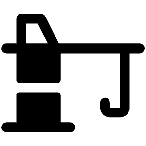 Crane Tower Fill Icon from Phosphor Fill Set