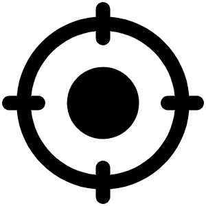 Crosshair Fill Icon from Phosphor Fill Set