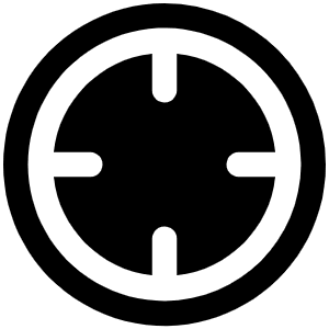 Crosshair Simple Fill Icon from Phosphor Fill Set