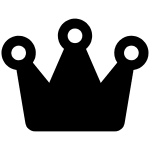 Crown Fill Icon from Phosphor Fill Set
