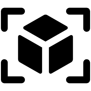 Cube Focus Fill Icon from Phosphor Fill Set