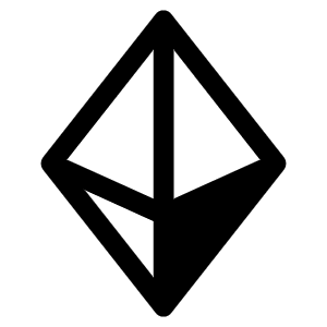 Currency Eth Fill Icon from Phosphor Fill Set