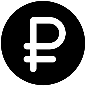 Currency Rub Fill Icon from Phosphor Fill Set