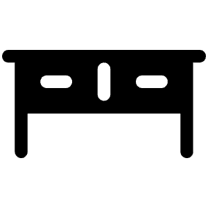 Desk Fill Icon from Phosphor Fill Set