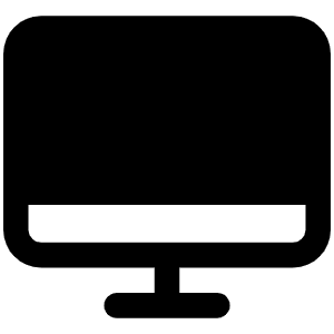 Desktop Fill Icon from Phosphor Fill Set