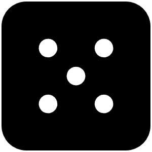 Dice Five Fill Icon from Phosphor Fill Set