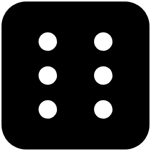 Dice Six Fill Icon from Phosphor Fill Set