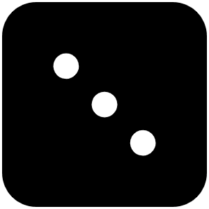 Dice Three Fill Icon from Phosphor Fill Set