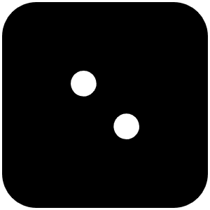 Dice Two Fill Icon from Phosphor Fill Set