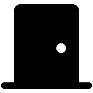 Door Fill Icon from Phosphor Fill Set