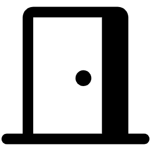 Door Open Fill Icon from Phosphor Fill Set
