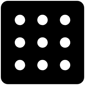 Dots Nine Fill Icon from Phosphor Fill Set