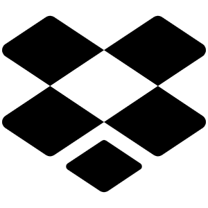 Dropbox Logo Fill Icon from Phosphor Fill Set