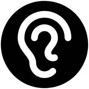 Ear Fill Icon from Phosphor Fill Set